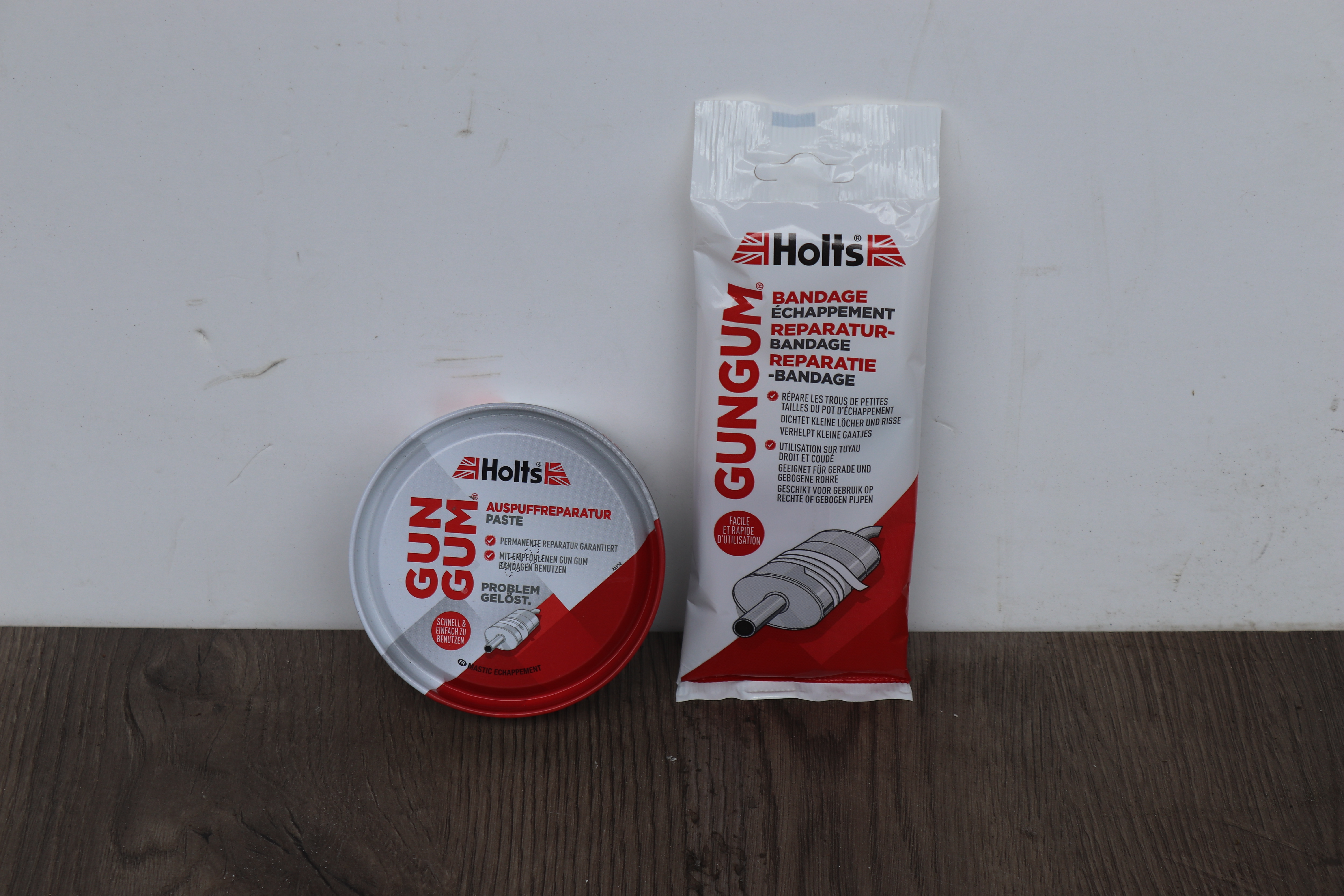 Holts Gun Gum Set Auspuff-Reparatur-Bandage + Paste 200g